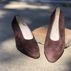 Silvia Fiorentina brown suede low heels